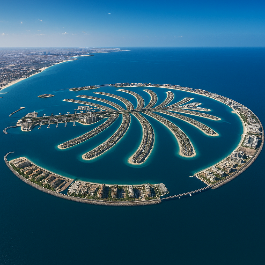 Palm Jumeirah aerial view