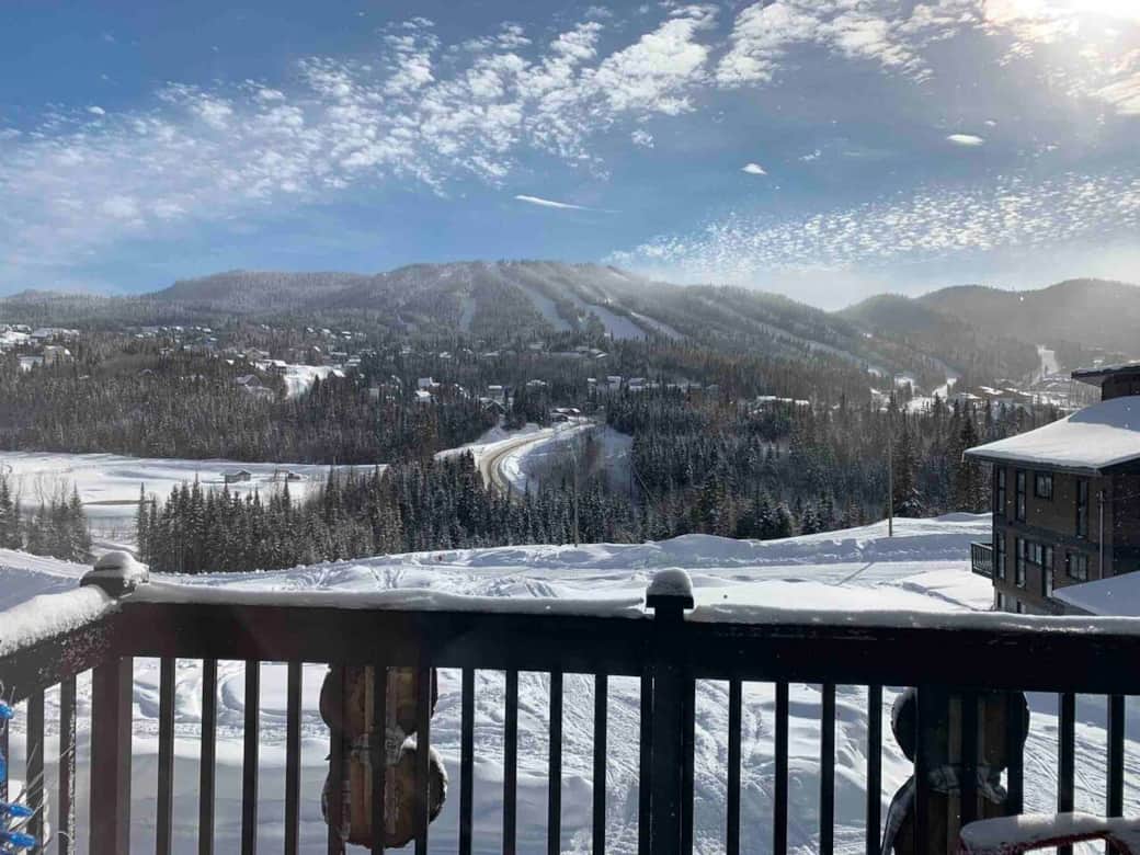 Vue du balcon l'hiver