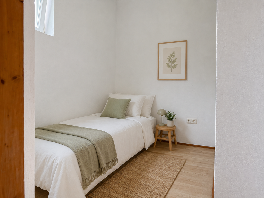 Schlafenzimmer 2 mit Einzelbett Schlafenzimmer 2 mit Einzelbett