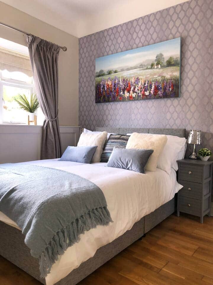 Bedroom number 2 is bright and cosy with a double orthopaedic bed, hanging space, oil heating and fantastic views from one large window. 