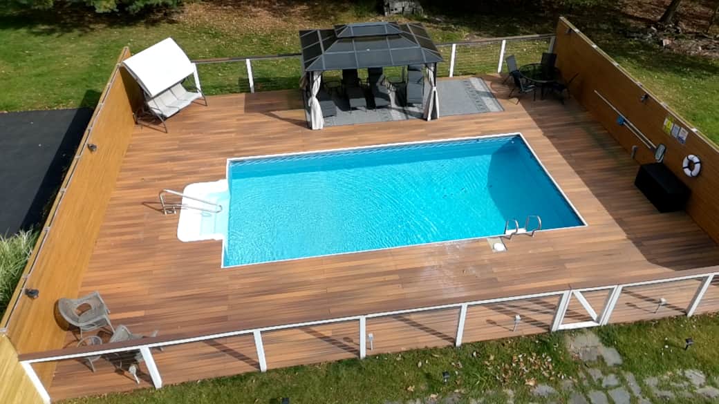 Heated pools are a rarity in the Catskills.