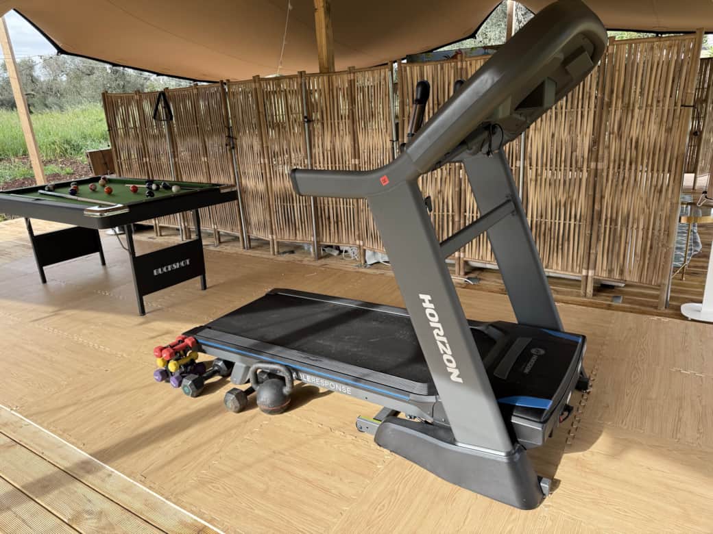 High quality treadmill with gym area