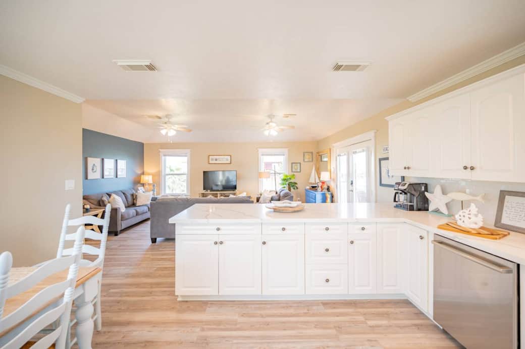 The open concept is a family favorite