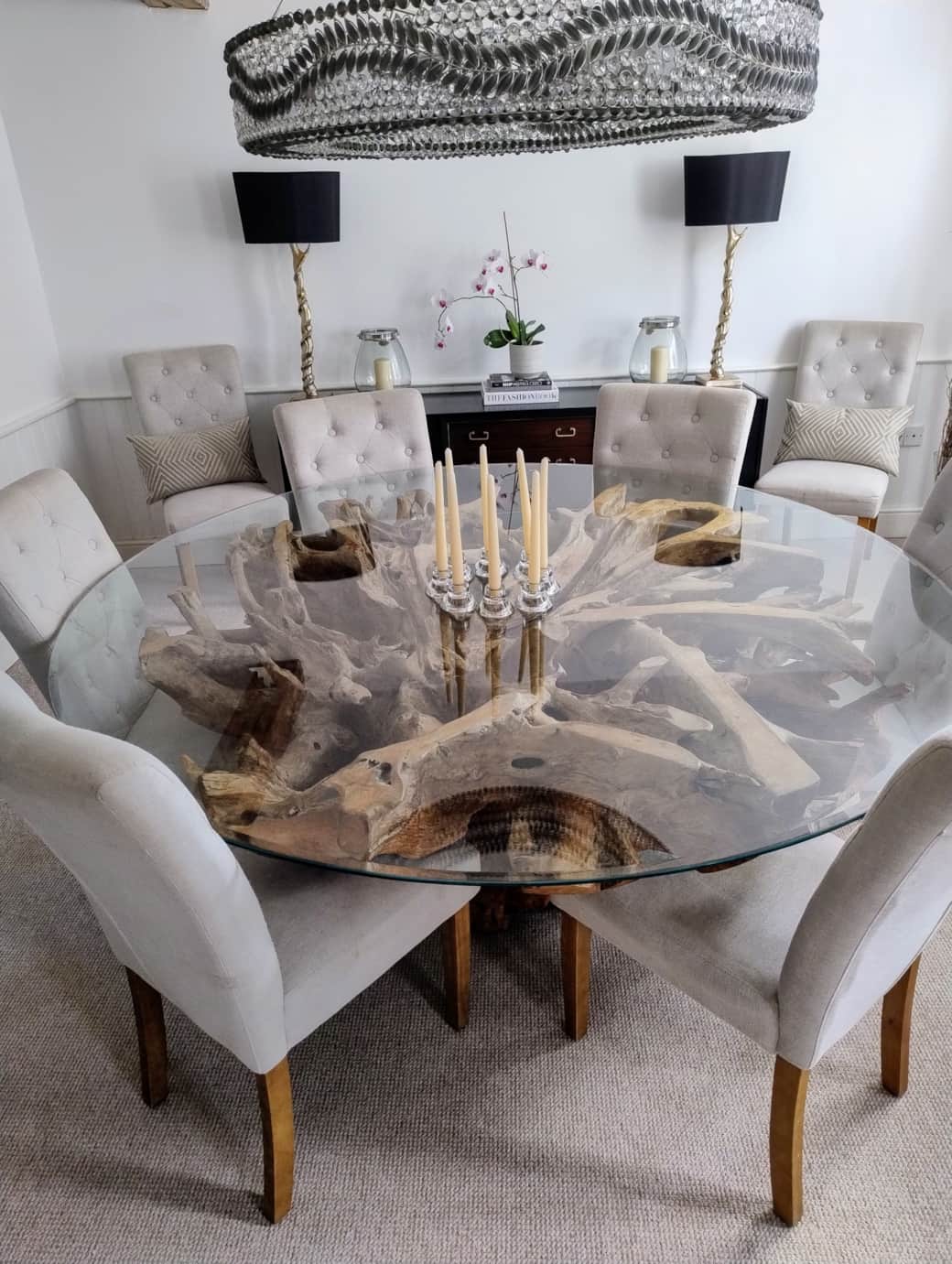 8 Seat Teak Root Dining Table