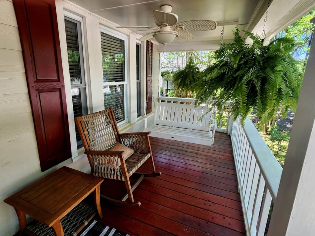 Start the morning with coffee in the rocking chairs and end the evening with easy conversation — a peaceful porch just steps from downtown Cary. Start the morning with coffee in the rocking chairs and end the evening with easy conversation — a peaceful porch just steps from downtown Cary.