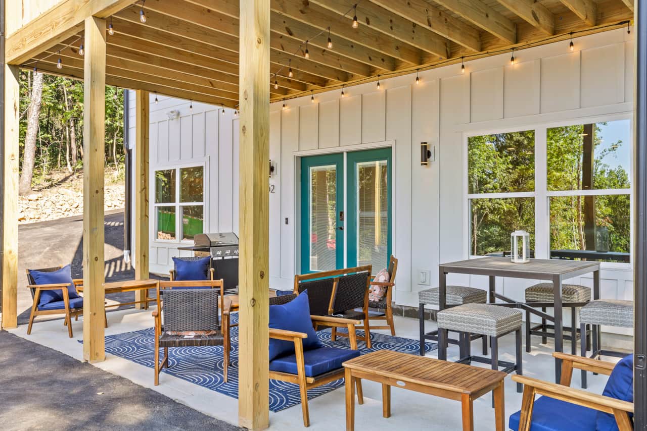 Porch with DIning and Seating Areas