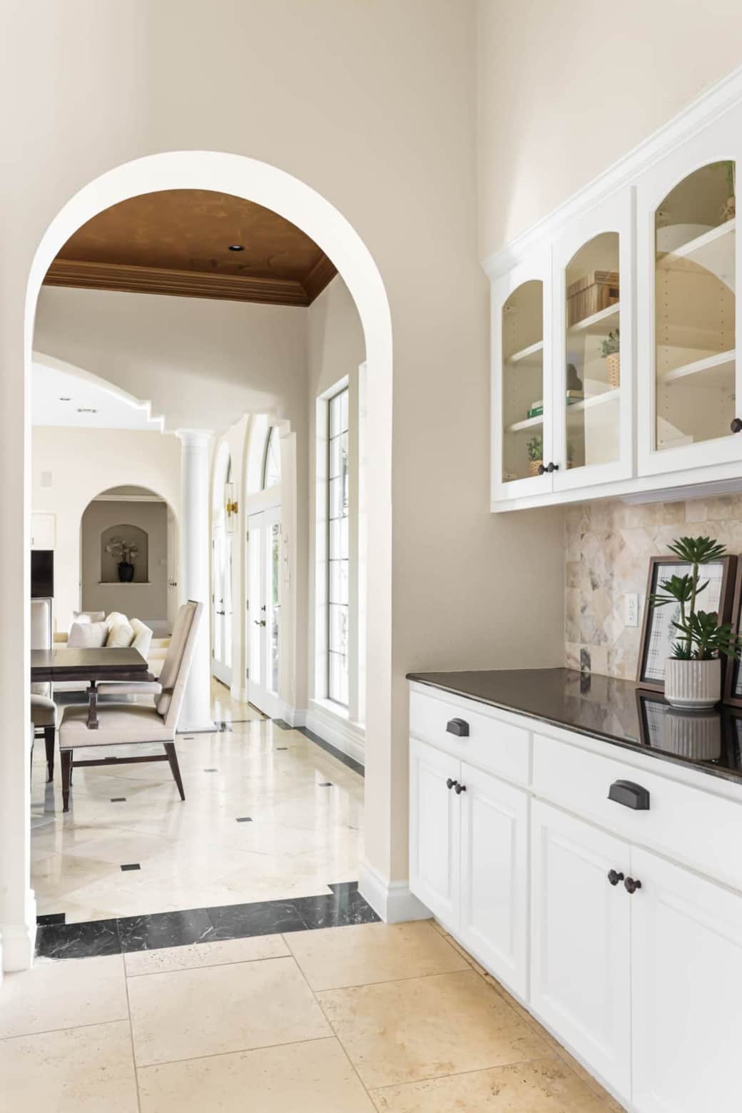 Kitchen open to Dining room