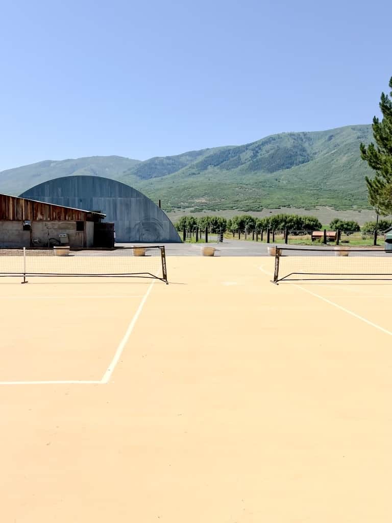 double pickleball courts/nba half court