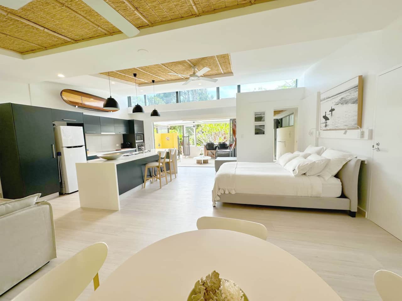 Tula Suite bedroom and full kitchen
