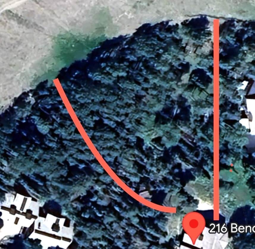 Easy private ski access to and from Bear Lodge to Lower Galloping Goose ski run