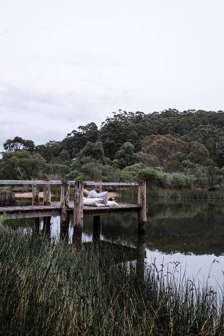 Private jetty overlooking the forest beyond Private jetty overlooking the forest beyond