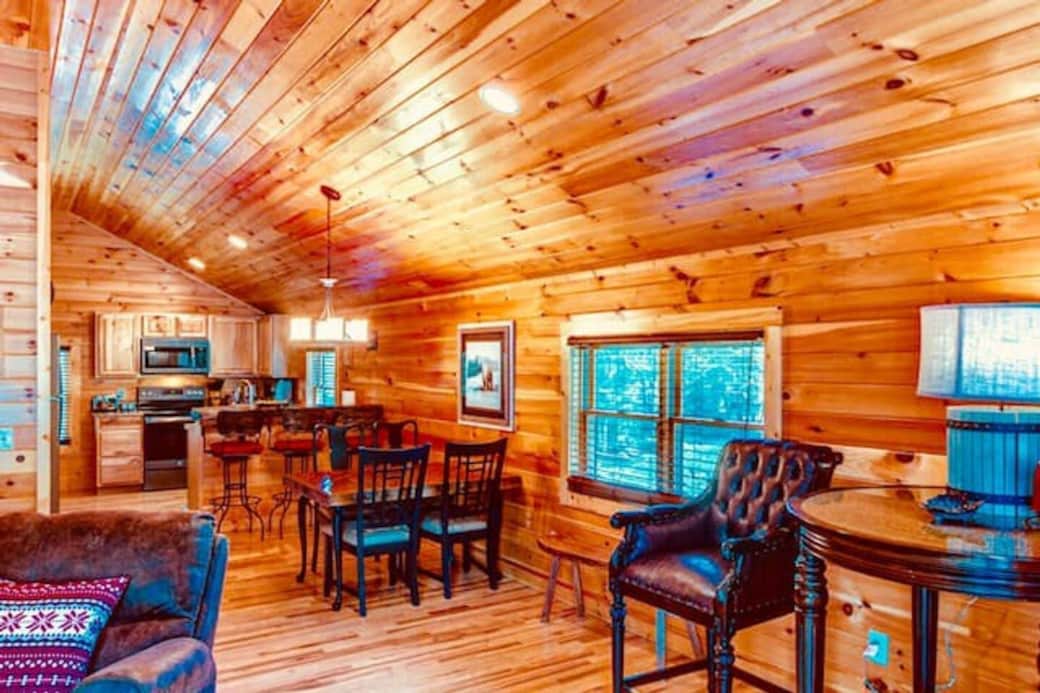 1 BR, 1 bath Cabin with kitchen, living room