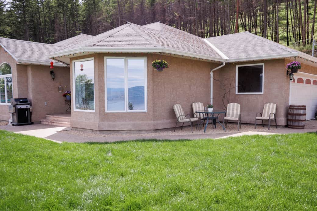 Private Entrance Patio with Outdoor Seating and BBQ
