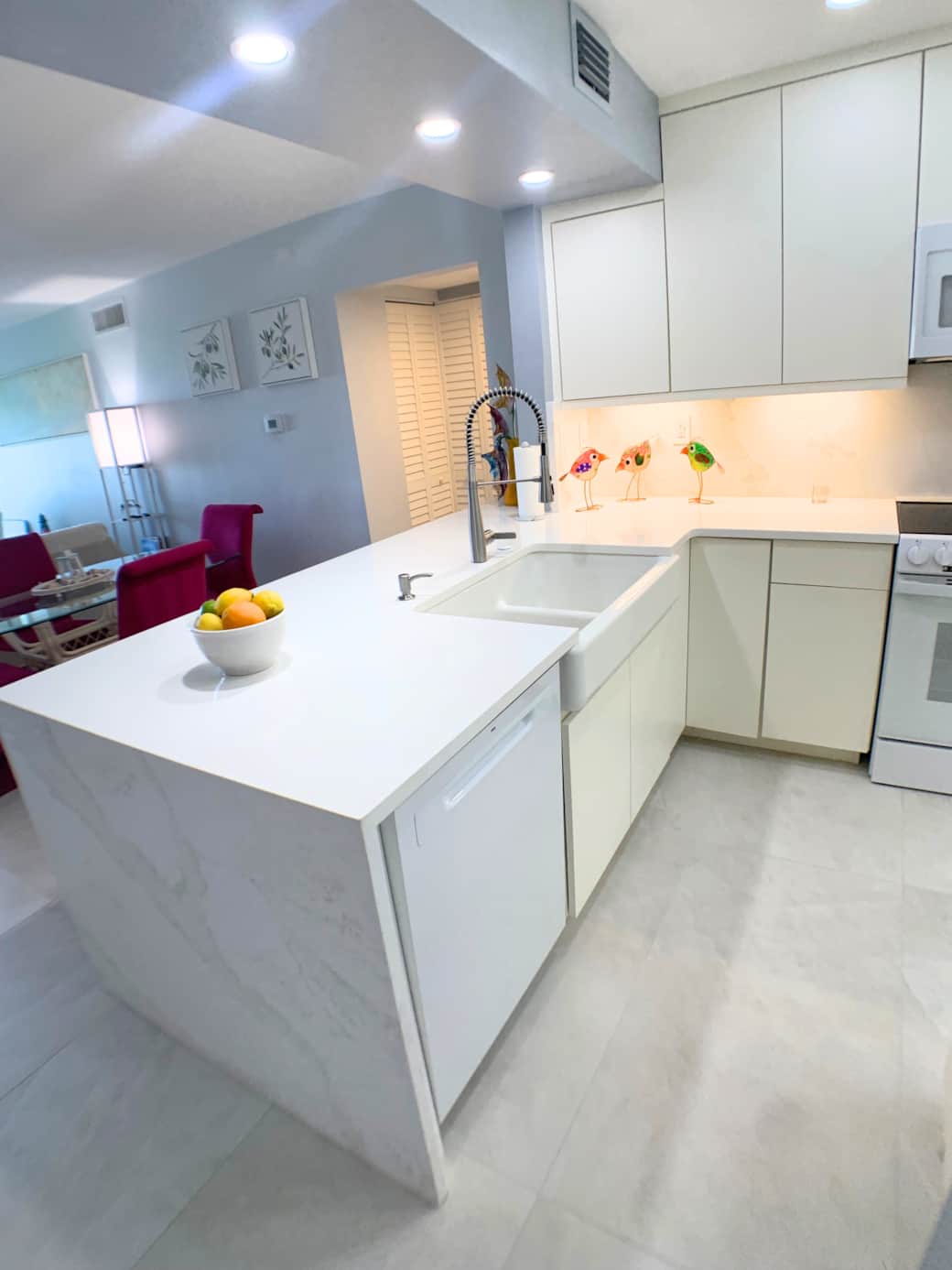 Kitchen with accent lighting