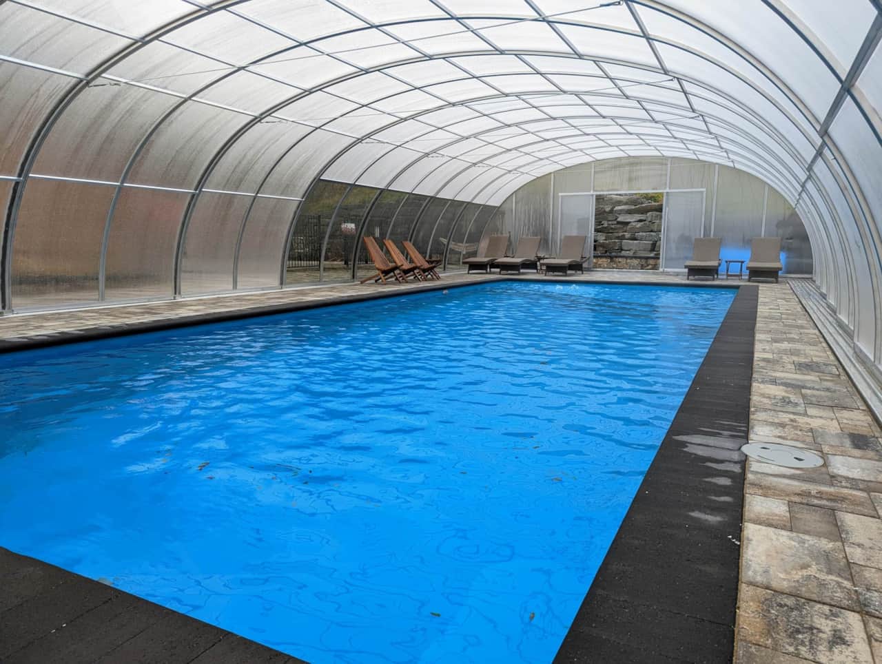 Indoor greenhouse pool