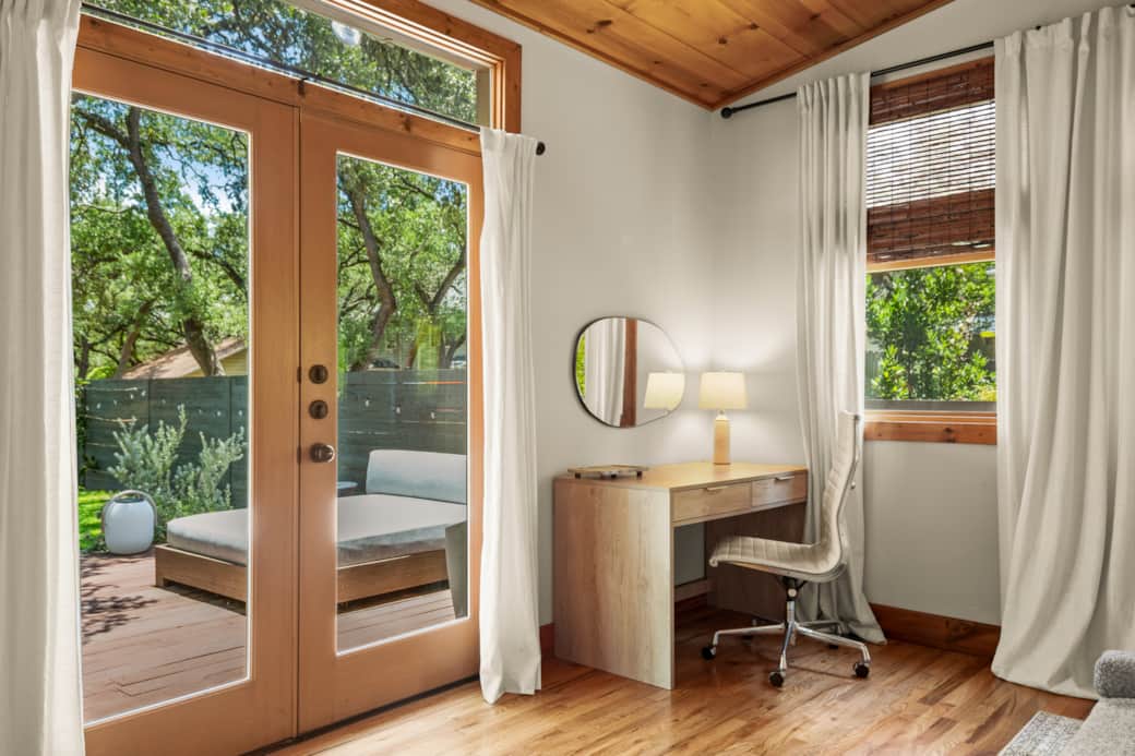Primary Bed - Desk and Patio