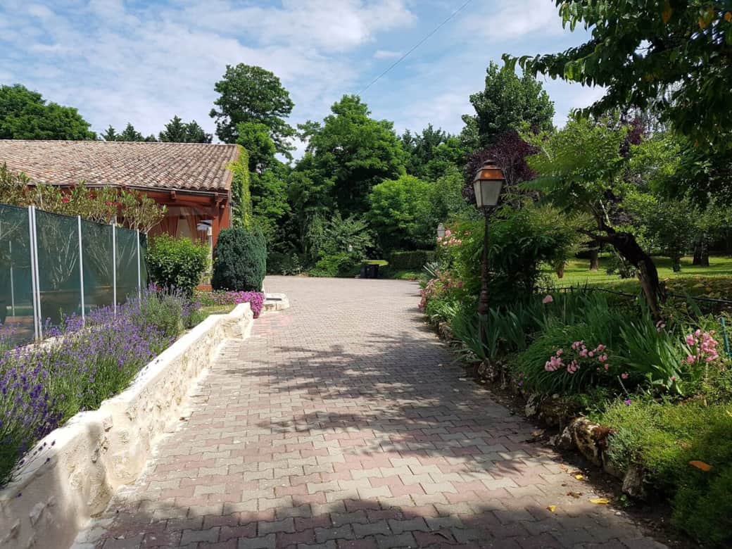 Private parking with a locked electrical gate 