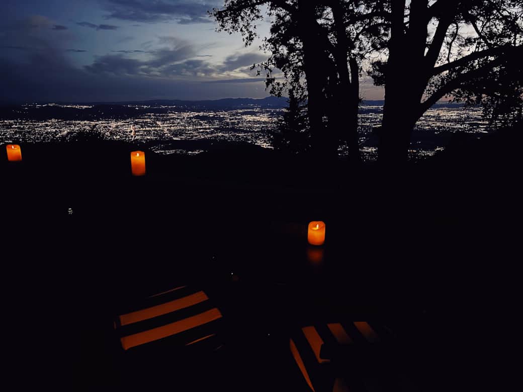Beautiful twinkling lights after sunset