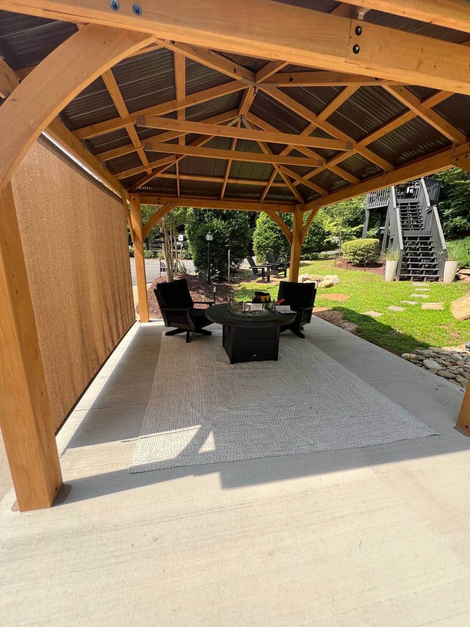 Another angle of the pavilion 