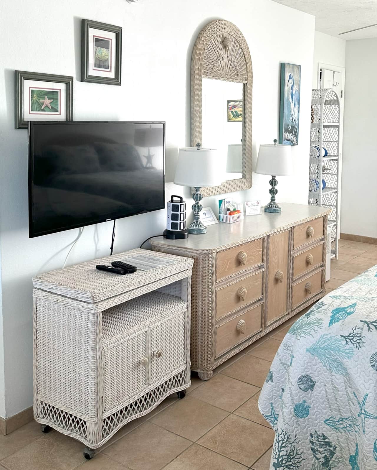LED TV and Full Size Dresser