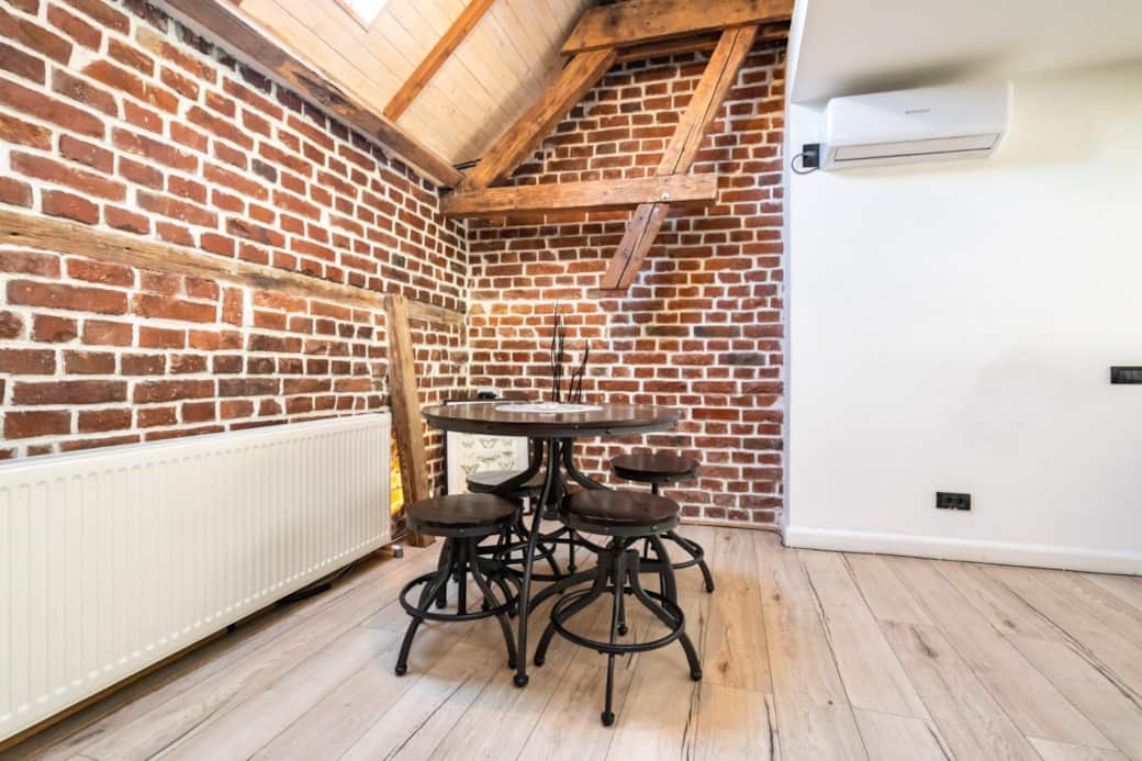 Dining corner in design-focused duplex apartment in Central Bucharest Dining corner in design-focused duplex apartment in Central Bucharest