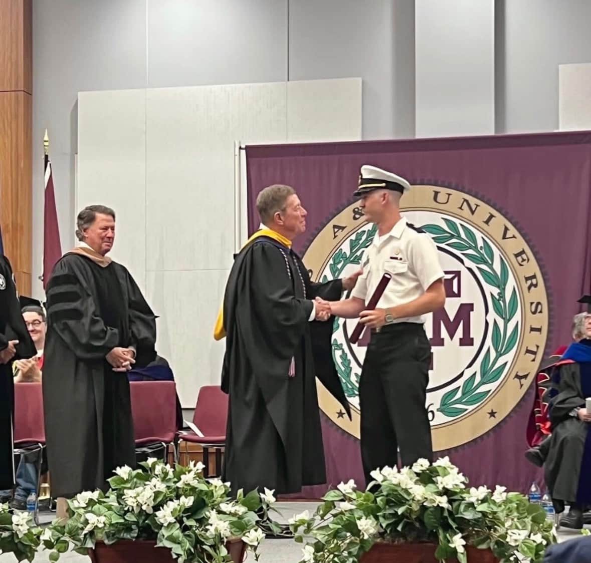 Graduation ceremony at Texas A&M Maritime Academy