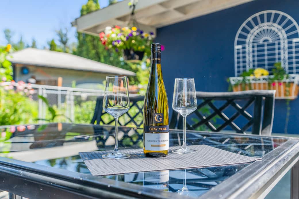 Outdoor dining for six, or simply two wine lovers!