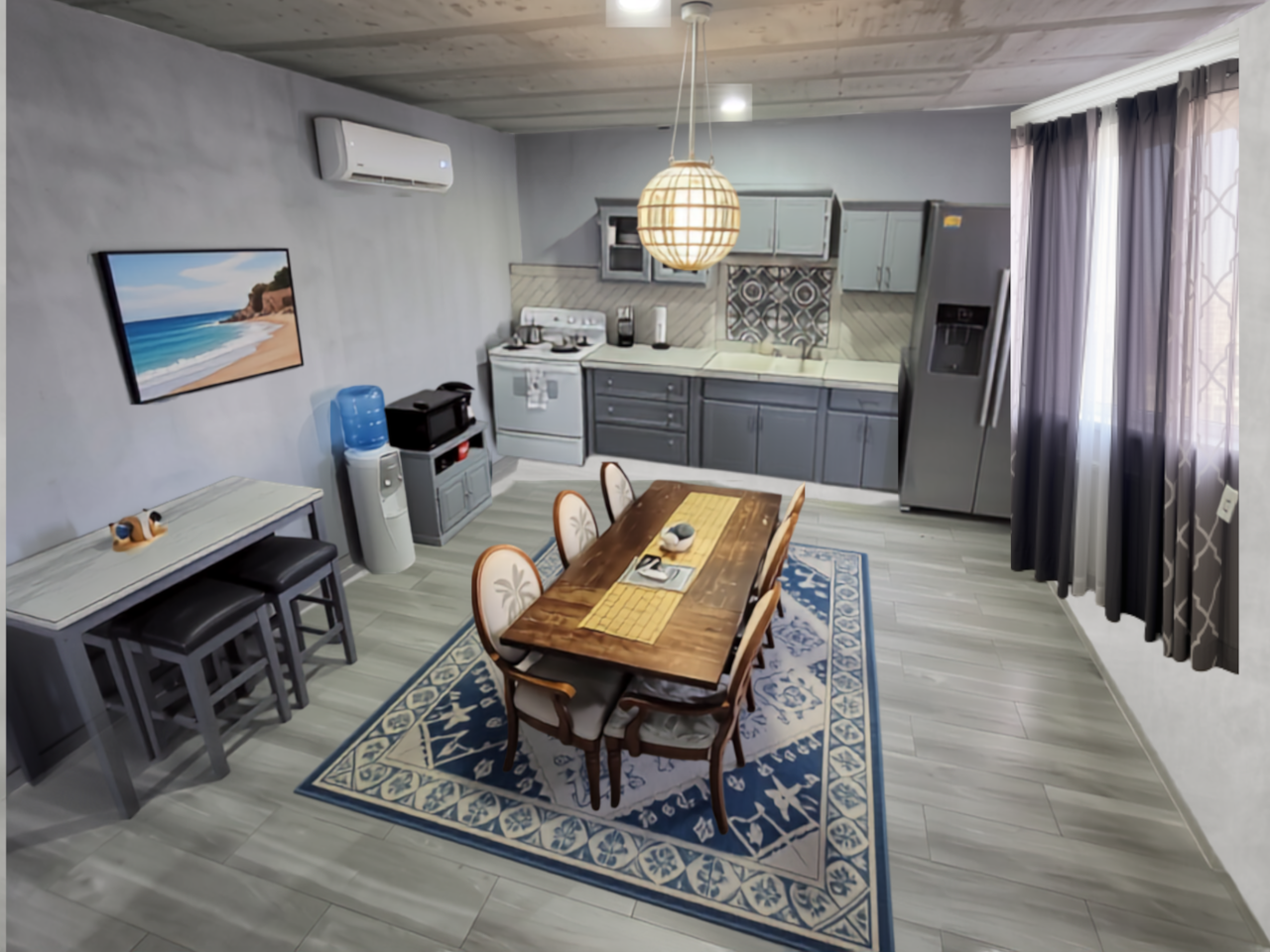 View of Kitchen and Dining 
