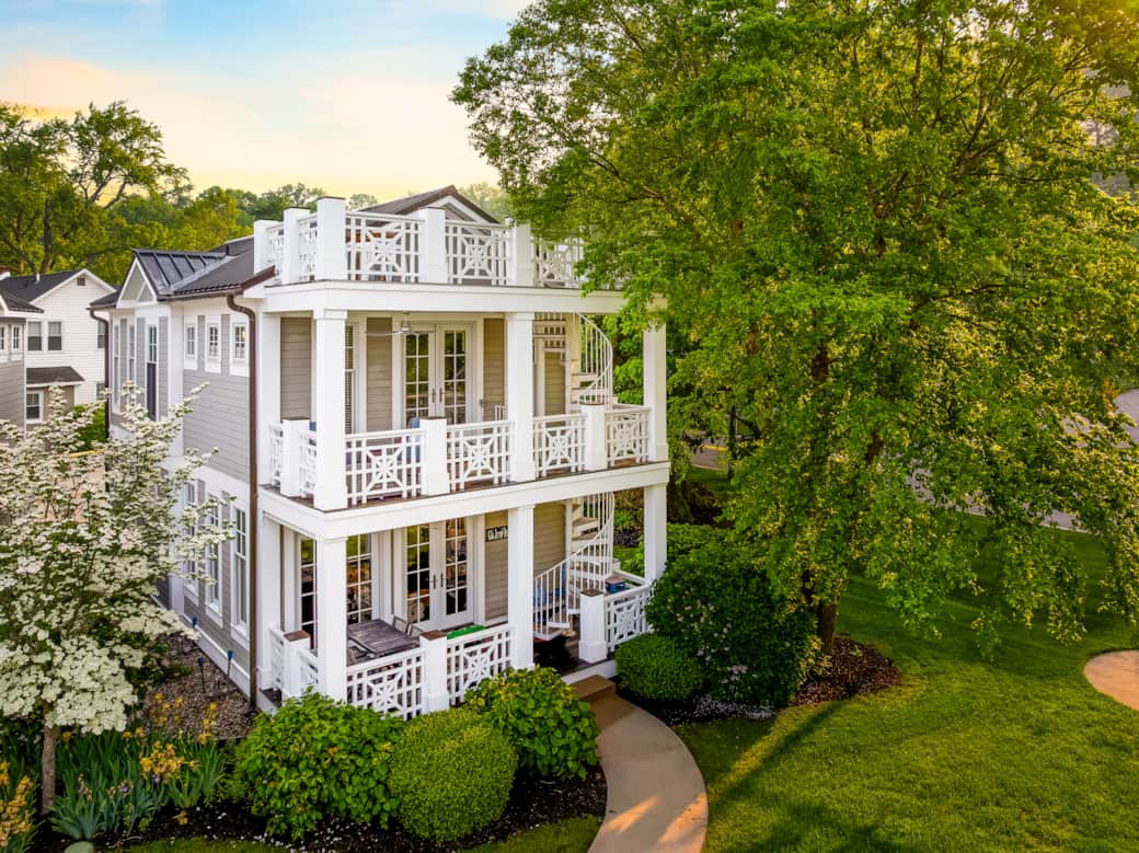 Three Balconies with Lake Views
