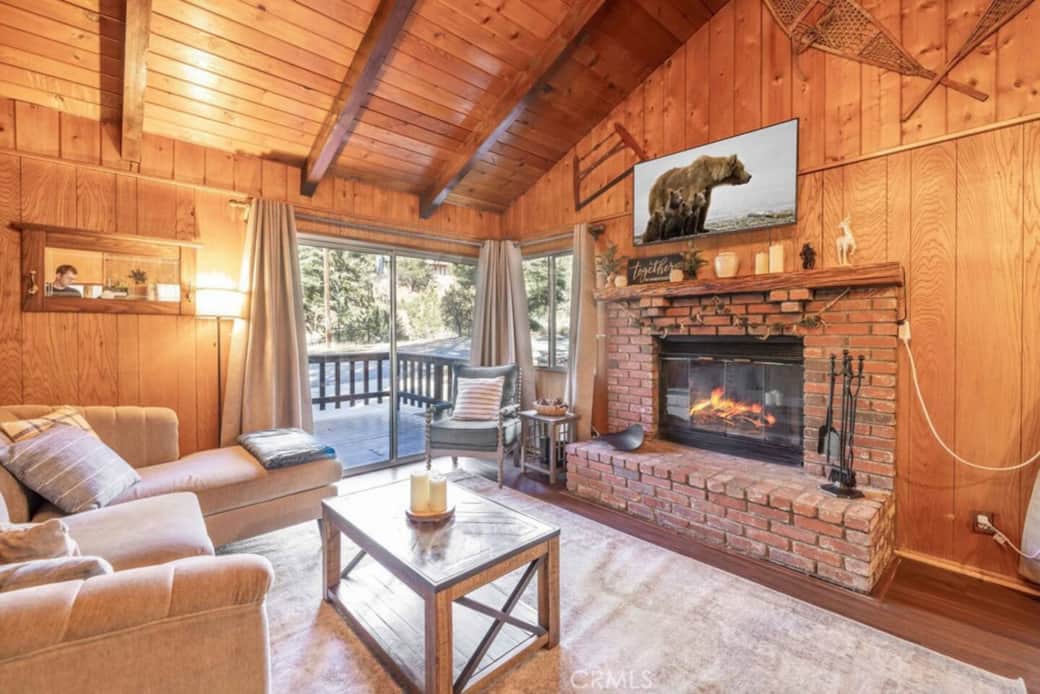Living Room and Wood Fireplace