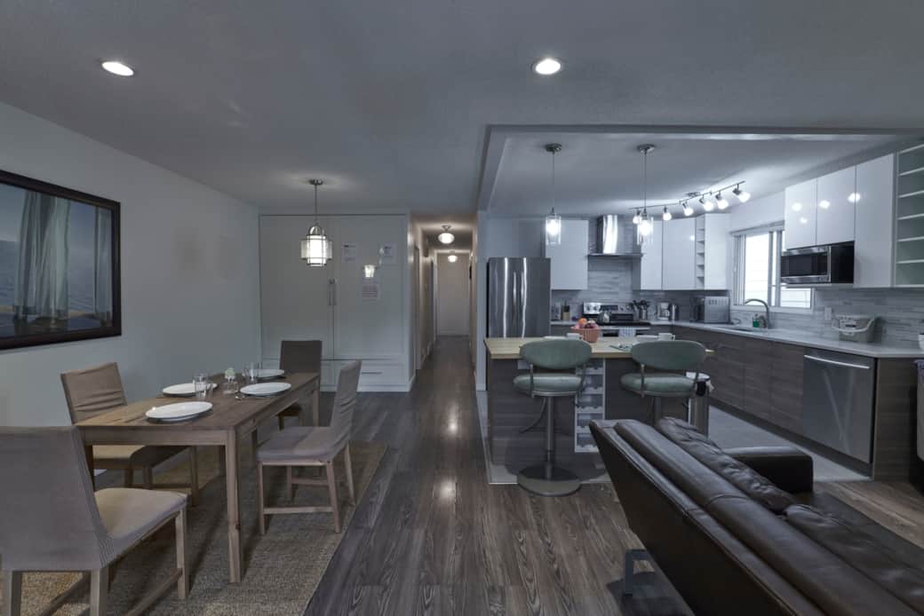 Open concept kitchen, dining and living area Open concept kitchen, dining and living area