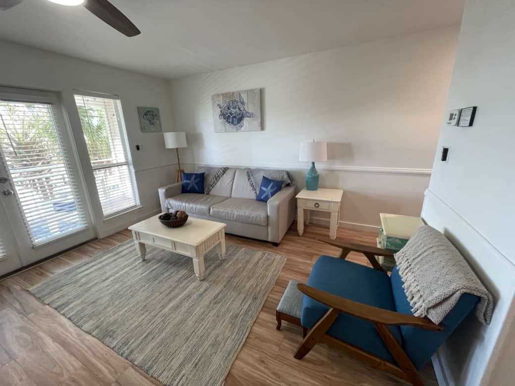 Living room with tons of natural light