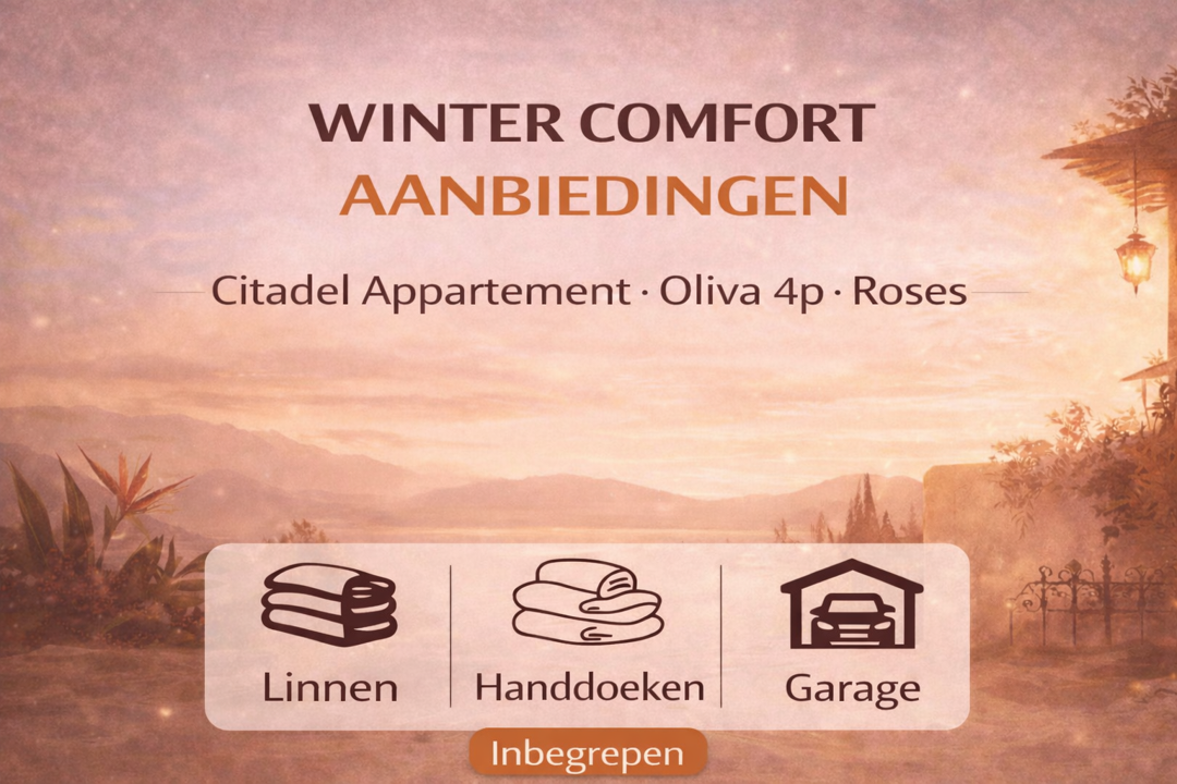 Wintercomfort aanbiedingen voor Citadel Apartment Oliva 4 personen in Roses (Rosas), Costa Brava, Spanje