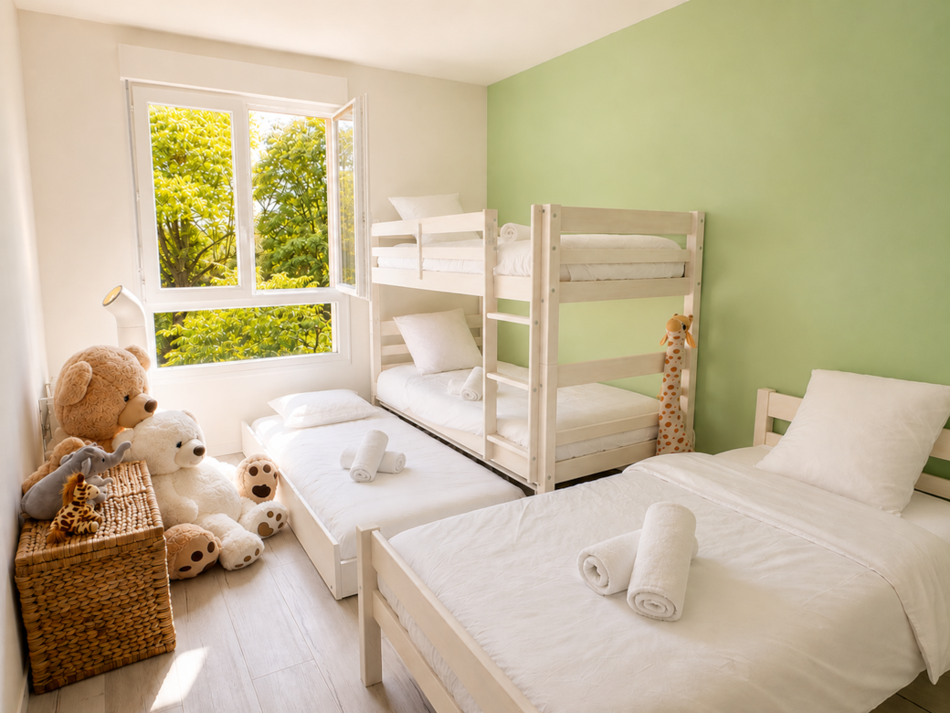 Chambre d'enfant lumineuse et moderne