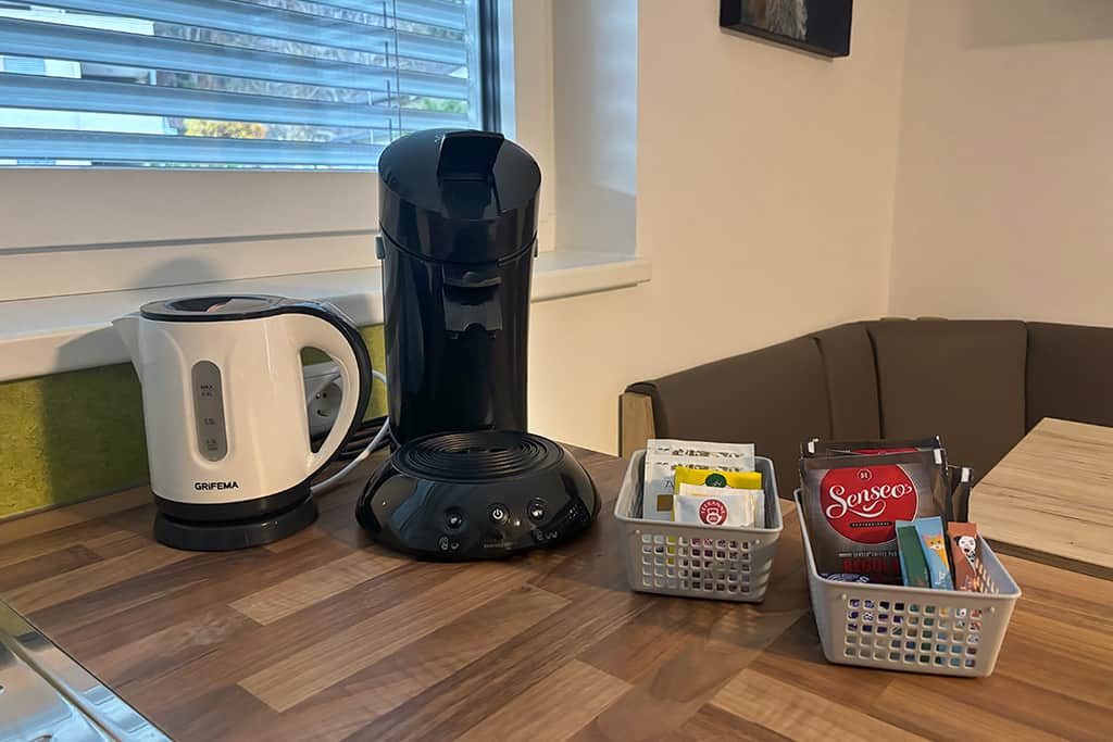 Herzlichen Willkommen mit einem Kaffee / Tee