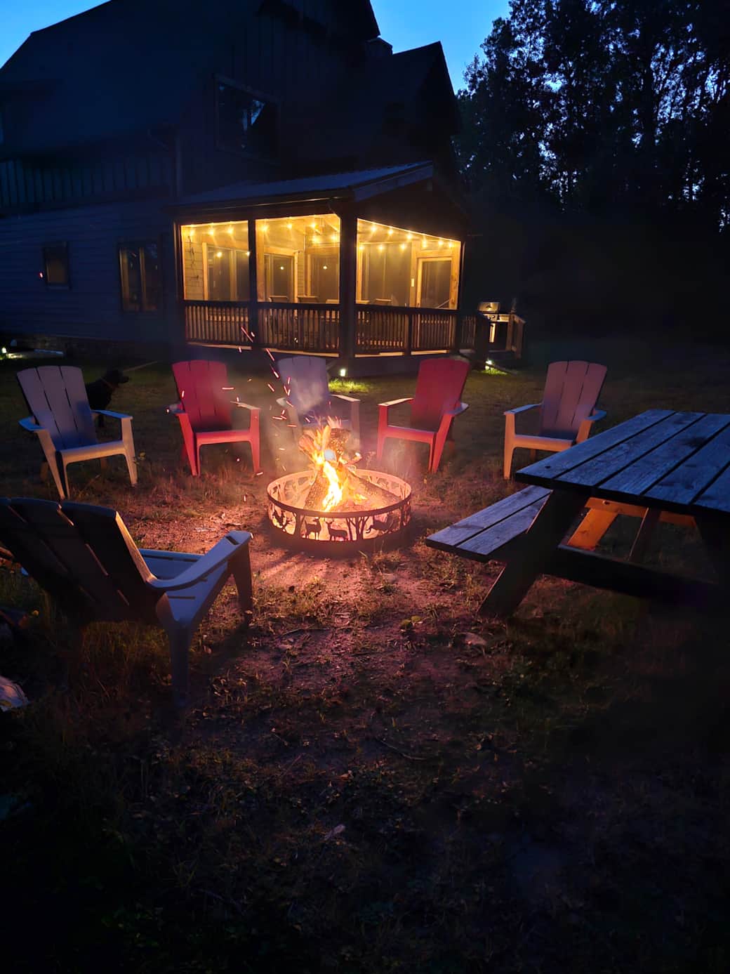 You will love the fire pit and all the stars that magically pop out of the sky.