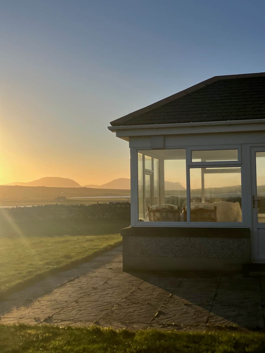 Conservatory with Hoy Hills in background Conservatory with Hoy Hills in background
