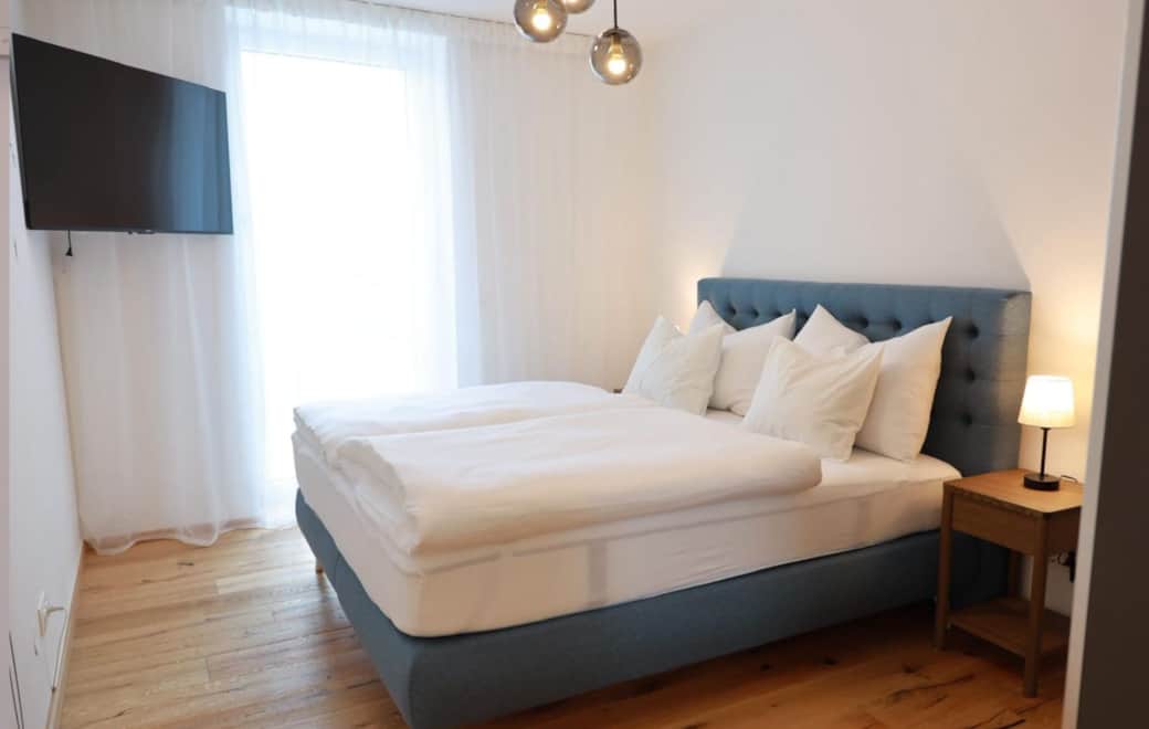 Schlafzimmer blaues Apartment Schlafzimmer blaues Apartment