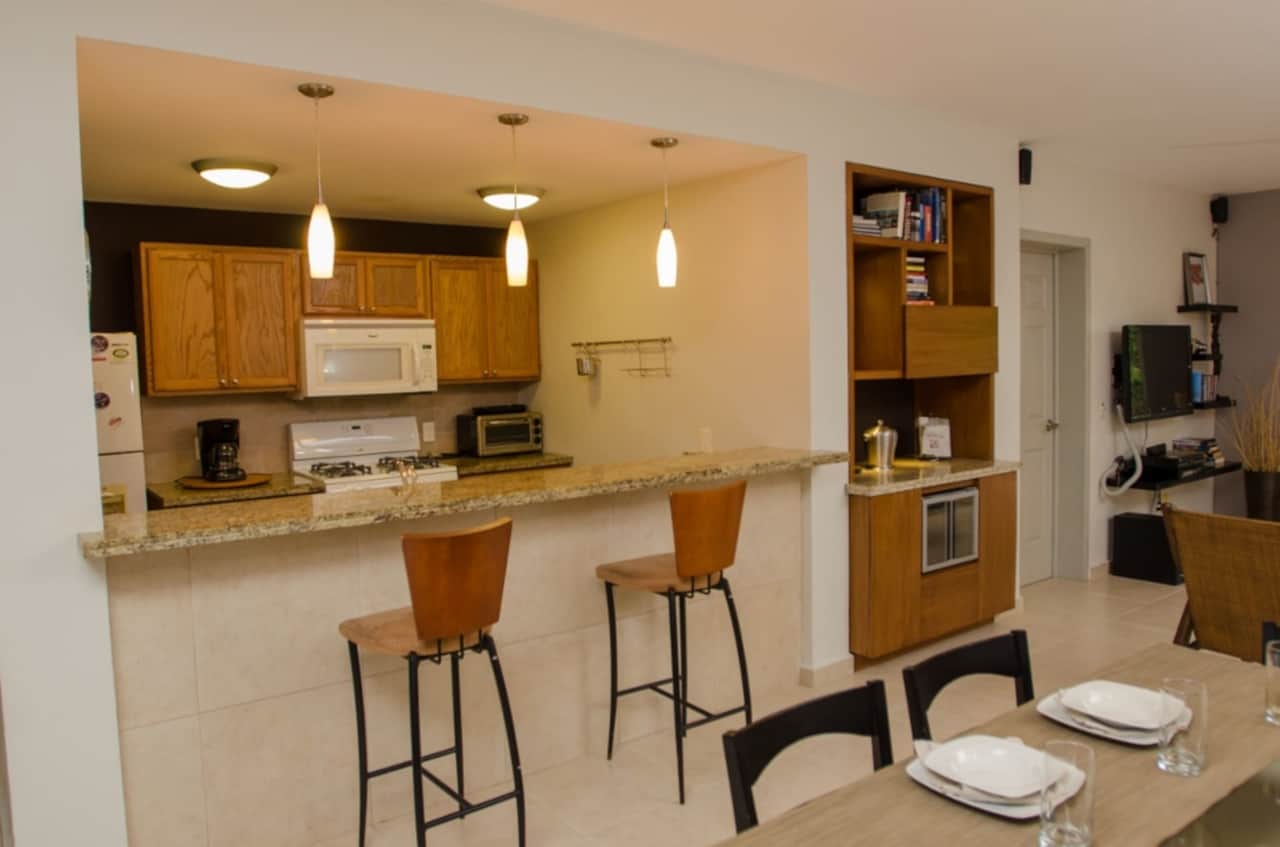 Bar and kitchen