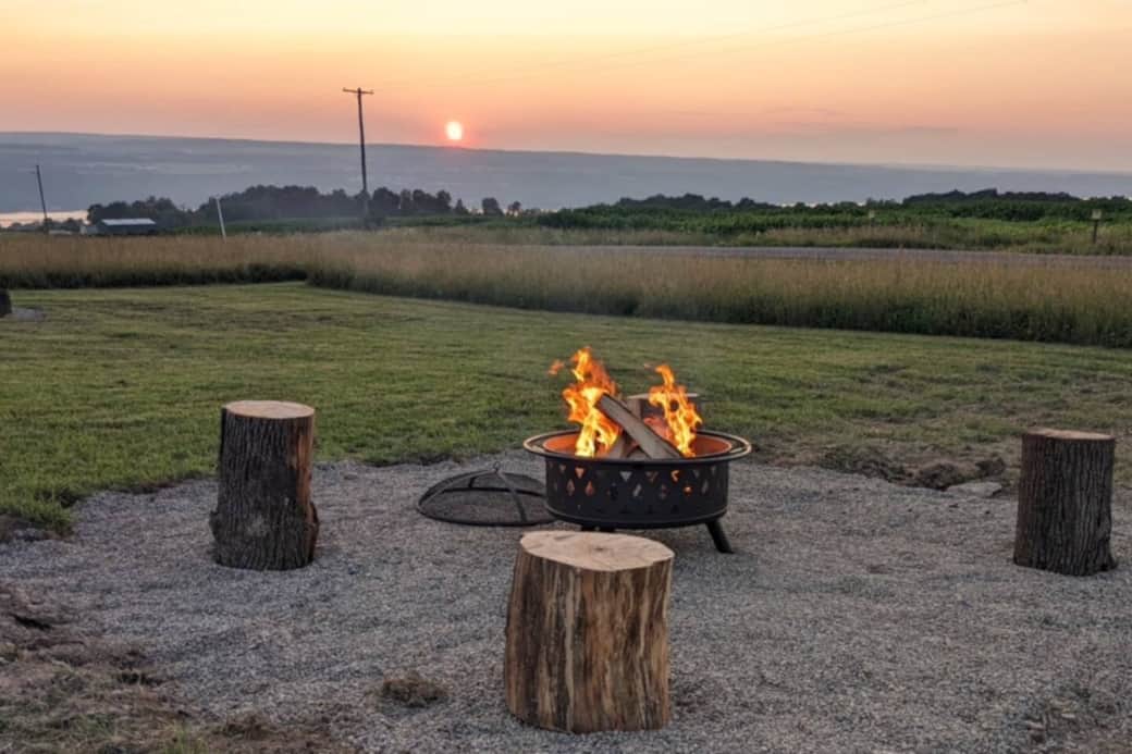 Fire pit sunset Fire pit sunset