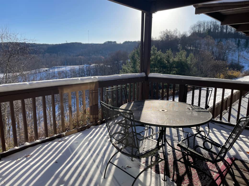 Private deck winter