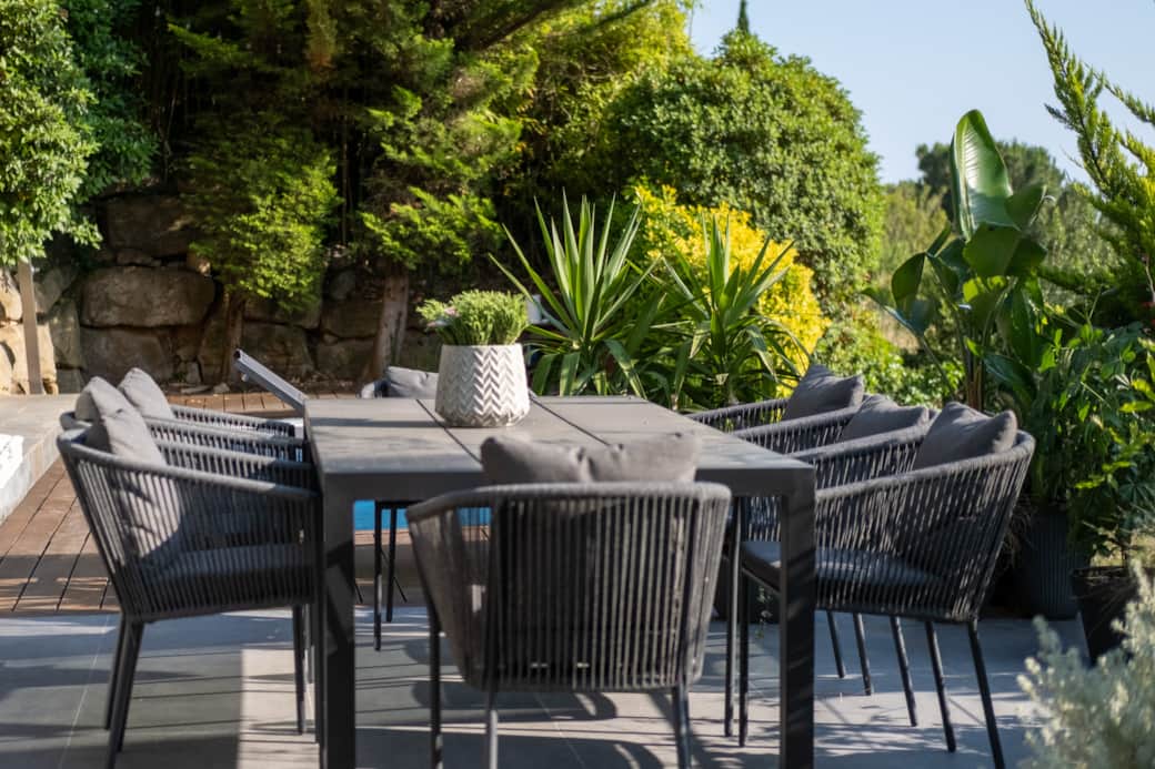 Outdoor dining area