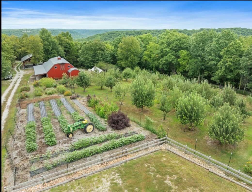 Aerial view of the Farm