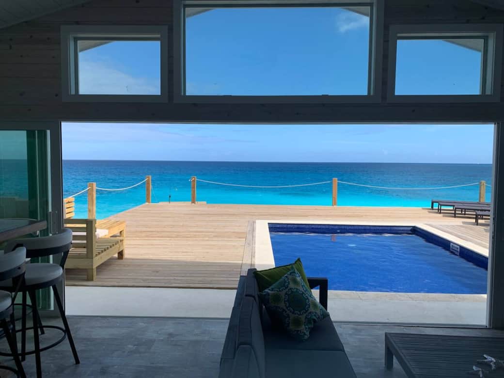 Relax inside with doors open