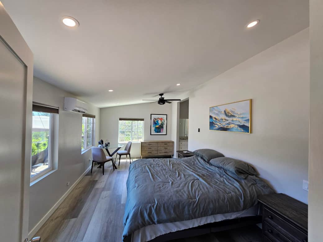 Master bedroom with views