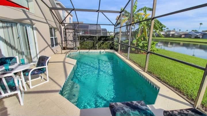 Your swimming pool and stunning lake view