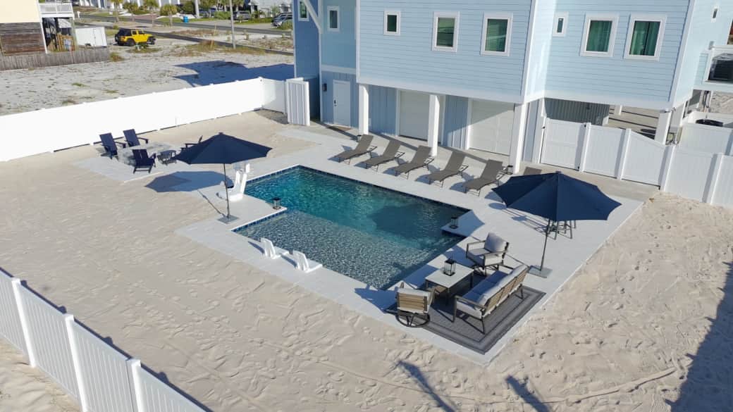 New Saltwater Pool & Firepit 