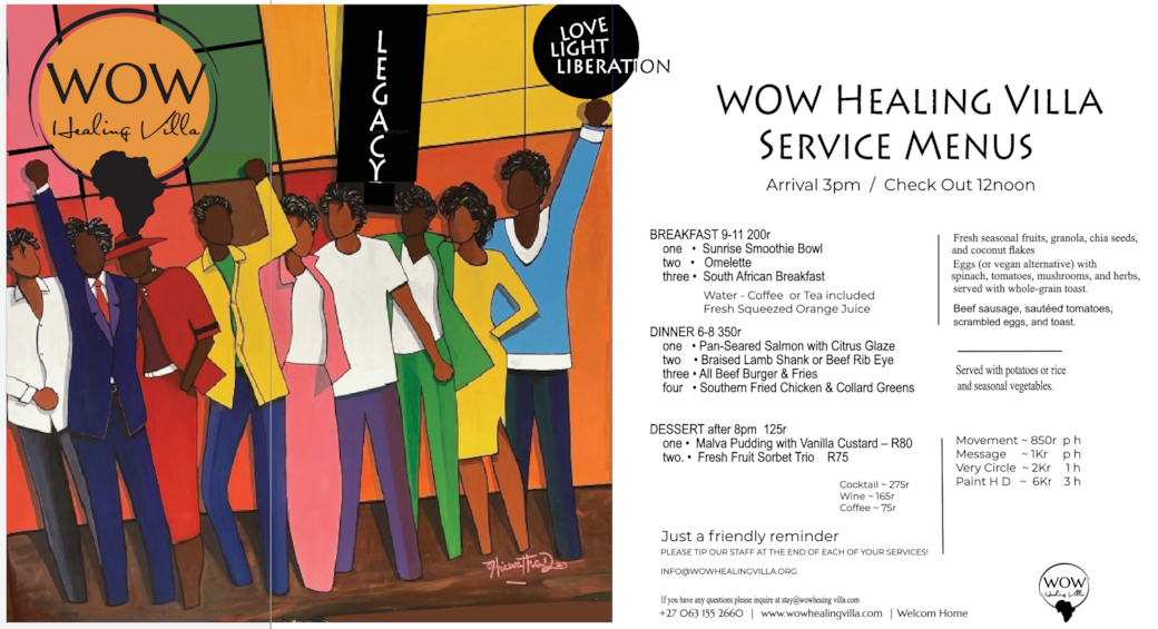 MENU WOW VILLA