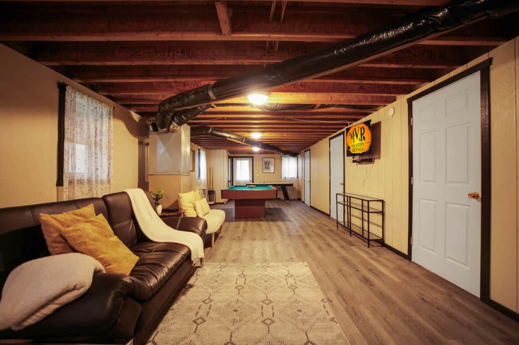 Living Area in the walk out basement 