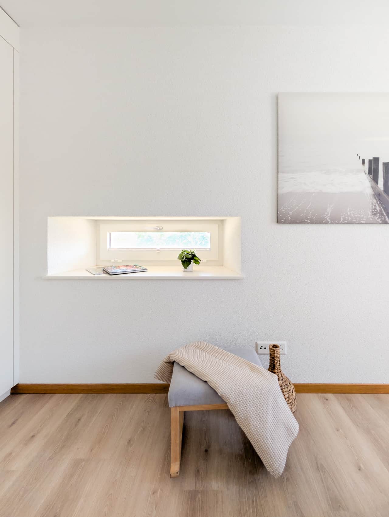 Simple and uncluttered decor in the bedroom.